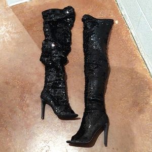 Thigh High Black Sequence